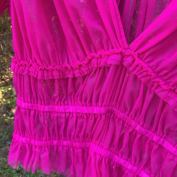 Free People Making Me Smile Ruched Mesh Top - Picture 8 of 11